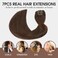 VINBAO Clip in Human Hair Extensions Chocolate Brown Clip in Hair Extensions Brown For Women 16in 7pcs 140g Dark Brown Human Hair Extensions Human Hair Clip in Extensions (#HC4,16'')