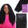 IDN BEAUTY Seamless Clip In Hair Extensions Human Hair, Kinky Curly 24 Inch 110g 7pcs Natural Black Seamless Curly Clip Ins Remy Human Hair Seamless Clip Ins For Black Women PU Weft Invisible Edge