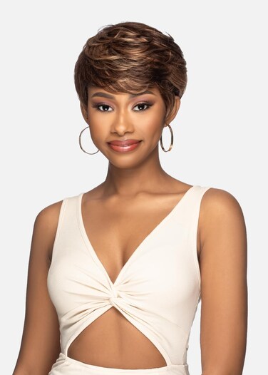 Vivica A. Fox SWEET, HUMAN HAIR, Pure Comfort Cap Wig, Color 2 Dark Brown