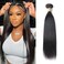 Bundles Brazilian Virgin Hair Straight 100% Human Unprocessed 100G/Pcs Extensions Natural Color Can Dye 10A 20 Inch Hair Bundles Double Weft Weave Soft And Healthy For Black Women
