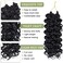 Vomella GoGo Curl Crochet Hair 8 Packs Water Wave Crochet Hair 10 Inch Curly Crochet Hair for Women Short Beach Curl Crochet Hair Synthetic Deep Twist Crochet Hair Extensions(1b#)