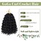 Vomella GoGo Curl Crochet Hair 8 Packs Water Wave Crochet Hair 10 Inch Curly Crochet Hair for Women Short Beach Curl Crochet Hair Synthetic Deep Twist Crochet Hair Extensions(1b#)