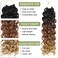 Vomella GoGo Curl Crochet Hair 8 Packs Water Wave Crochet Hair 14 Inch Curly Crochet Hair for Women Short Beach Curl Crochet Hair Synthetic Deep Twist Crochet Hair Extensions(1B/30/27#)