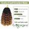 Vomella GoGo Curl Crochet Hair 8 Packs Water Wave Crochet Hair 14 Inch Curly Crochet Hair for Women Short Beach Curl Crochet Hair Synthetic Deep Twist Crochet Hair Extensions(1B/30/27#)