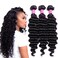 VRVOGUE Brazilian Deep Wave 3 Bundles 100% Human Hair 7A Unprocessed Natural Color Brazilian Virgin Hair Extensions (20 22 24)