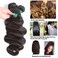 Brazilian Virgin Hair Body Wave 3 Bundles 100% Unprocessed Human Hair Weave Natural Color 18inch Brazilian Remy Human Hair Extensions Raw Bundles Human Hair 300g (18 18 18)