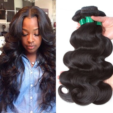 Brazilian Virgin Hair Body Wave 3 Bundles 100% Unprocessed Human Hair Weave Natural Color 18inch Brazilian Remy Human Hair Extensions Raw Bundles Human Hair 300g (18 18 18)