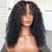 200 Density Curly Wig with Bangs Human Hair Full Machine Made Scalp Top Wig Glueless Virgin Brazilian Long Curly Wig No Lace for Black Women Natural Color 14 inch