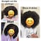 Afro Kinky Curly Human Hair Wig with Bangs Full Machine Made Scalp Top Wig Glueless Virgin Brazilian Afro Curly Wigs for Black Women 200 Density Natural Color 16 inch
