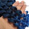 Wand Curl Crochet Braids Hair 8 Inch Jamaican Wand Curl Ombre Crochet Jamaican Bounce Curl Colored Crochet Braids Ringlet Twist Hair Extension Crochet Hair(5PCS,TBLUE)