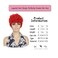 Red Pixie Cut Wig Short Red Wig for Black Women with Bangs Natural Curly Synthetic Hair Wigs Fluffy Pixie Wig Synthetic Short Red Pixie Cut Layered Wigs (Red)
