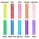 10pcs Straight Colored Clip in Hair Extensions for Party Highlights Hairpieces 22inch Multiple Colors