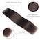 Clip in Hair Extensions Real Human Hair 14Inch 120g/set Straight Human Hair Clip in Extensions 7pcs Thick Remy Brazilian Human Hair Clip ins for Women Medium Brown Color