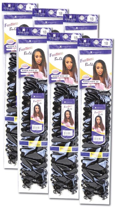 WATER WAVE 22" (6-Pack, 2 Dark Brown) - Freetress Synthetic Crochet Braiding Hair