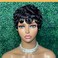 Pixie Wigs for Black Women Human Hair Short Curly Pixie Cut Wigs For Black Women Full Machine Made Wig Glueless Wig None Lace Front Wig Pixie Curly Black 1B