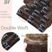 S-noilite Wavy Clip in Hair Extensions Real Human Hair Curly Wavy Clip in Human Hair Double Weft Natural Wave Human Hair Clip in 8 Pieces 18 Clips 100% Remy Hair (18 Inch - 140g,Medium Brown (#04))
