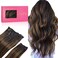 WENNALIFE Clip in Hair Extensions, 150g 22 Inch 9pcs Balayage Dark Brown to Chestnut Brown Human Hair Extensions Thicker Clip in Hair Extensions Real Human Hair Clip Set Double Weft