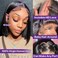 Bob Wig Human Hair 13x4 HD Frontal Lace Wigs for Black Women Human Hair Glueless Short Straight Bob Lace Front Wigs Human Hair Pre Plucked with Baby Hair 180% Density 10 Inch