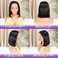 Bob Wig Human Hair 13x4 HD Frontal Lace Wigs for Black Women Human Hair Glueless Short Straight Bob Lace Front Wigs Human Hair Pre Plucked with Baby Hair 180% Density 10 Inch