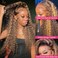 Wear and Go Water Wave Lace Front Wigs Human Hair 4/27 Highlight 9x6 HD Lace Front Wigs Ombre Human Hair Wet and Wavy Deep Wave Glueless Lace Frontal Wigs Pre Plucked Pre Cut 180% Density 18inch