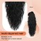 SEIKEA Ponytail Extension, 30" Lightweight Extra Fluffy Claw Clip Hair Extensions Long Wavy Curly Multi-layered Clip in Fake Pony Tails Natural Soft Synthetic Hairpiece Black