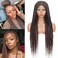 36" Full Lace Knotless Box Braided Wigs for Black Women Knotless Box Braids Lace Front Wig with Baby Hair Lightweight Synthetic Lace Frontal Dark Brown Cornrow Twisted Braided Wigs (1B/30)
