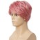 Pink Mens Short Wig Layered Side Part Synthetic Wig Natural Fluffy Male Hair Wig With Bangs for Cosplay Daily Use