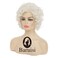 Baruisi Short Curly Cream White Wigs for Women Synthetic Natural Curly Layered Halloween Cosplay Wig