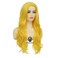Baruisi Long Curly Wavy Yellow Wigs for Women Side Part Natural Looking Cosplay Synthetic Fiber Wig Heat Resistant Replacement Wig