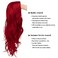 Baruisi Red Wigs for Women Long Wavy Synthetic Hair Wig Natural Middle Parting Heat Resistant Costume Cosplay Wig