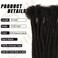 Dreadlock Extensions, Smilco 6 Inch 0.8cm 20 Strands Loc Extensions Human Hair Full Head Handmade Permanent Natural Black Dreads Extensions for Men/Women(With Dreadlock Crochet Hooks and Comb)