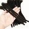 Dreadlock Extensions, Smilco 6 Inch 0.8cm 20 Strands Loc Extensions Human Hair Full Head Handmade Permanent Natural Black Dreads Extensions for Men/Women(With Dreadlock Crochet Hooks and Comb)