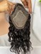 Dreambeauty 12" Human Hair Toupee Natural Wave 10&times;8 Inch Hairpieces for Men 100% European Virgin Human Hair Replacement System Hair Topper Pieces for Men Mono Net with PU Around (#1b color)