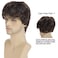 Mens Short Brown Wig Synthetic Natural Replacement Hair Wig for Daily Party Wear