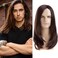 Mens Wig Long Brown Hair Straight Synthetic Heat Resistant Party Halloween Cosplay Wig