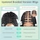 36 Inch 13x8 HD Lace Front Knotless Braided Wigs for Women Box Braid Wig With Baby Hair Human Hair Blended Lace Black Braid Wigs