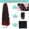 Burgundy French Curly Braiding Hair 8packs 26 inch Tbug Pre Stretched Curly Ombre Braiding Hair for Goddess Box Braids Hair Dark Red Bounce Curl Loose Wave Crochet Braids for Black Women Extensions