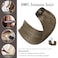 Honsoo Hair Extensions Real Human Hair Ash Brown Clip in Hair Extensions 70g 7pcs 22Inch Straight Hair Soft Natural No Shedding No Tangles