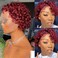 Red Short Curly Wigs Pixie Cut Lace Front Wigs 6 inch Human Hair 13X1 Pixie Cut Short Curly Burgundy Human Hair Wigs HD Lace Front Wigs Plucked Pixie Curly Wigs for Black Women (6 Inch, Red)