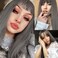 Kaneles Grey Long Wig With Bangs Straight Gray Wig Synthetic Natural Heat Resistant Fiber Hair Daily Cosplay Wig for Women Hair Wig