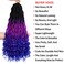 Ms Aloe Ombre Faux Locs Crochet Hair 5Pack（120 Strands）Ombre Purple Blue Faux Locs Crochet Braids Hair Pre Looped Goddess Locs Crochet Curly Hair for Black Women (20inch,1B/Purple/Blue#)