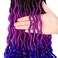 Ms Aloe Ombre Faux Locs Crochet Hair 5Pack（120 Strands）Ombre Purple Blue Faux Locs Crochet Braids Hair Pre Looped Goddess Locs Crochet Curly Hair for Black Women (20inch,1B/Purple/Blue#)