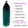 5Pack Marlybob Water Wave Crochet Curly Hair 100g/pack Jerry Curly Crochet Braids Ombre Green Kinky Curly Synthetic Twist Braiding Hair for Black Women(1B/Green)