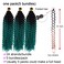 5Pack Marlybob Water Wave Crochet Curly Hair 100g/pack Jerry Curly Crochet Braids Ombre Green Kinky Curly Synthetic Twist Braiding Hair for Black Women(1B/Green)