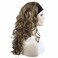 Aimole Long 22" Curly 3/4 Women Wigs With Headband Soft Layered Wig Heat Resisting Fiber Synthetic Hair (12TT26 light Brown with Highlights)
