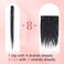 16 Inch Clip in Dreadlocks Hair Extensions, 8PCS 32 Strands Black Synthetic Dreas Extensions Handmade Soft Thin Dreadlocks for Women