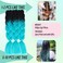 Jumbo Braiding Hair Fiber Colorful Twist Braiding Hair 3pcs Black Extensions Synthetic Hair Black Synthetic Fiber Soft Healthy(Black green)