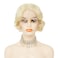 Blonde Lace Front Finger Wave Wig for Women Short 1920s Curly Wig Natural Synthetic Heat Resistant Fibre Hiar for Cosplay Daily Use