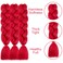 Red Braiding Hair Jumbo Braid Hair 3 Pack 24 Inch for Hair Extensions High Temperature Synthetic Crochet Braiding Hair for Black Women(A12)&hellip;