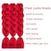 Red Braiding Hair Jumbo Braid Hair 3 Pack 24 Inch for Hair Extensions High Temperature Synthetic Crochet Braiding Hair for Black Women(A12)&hellip;